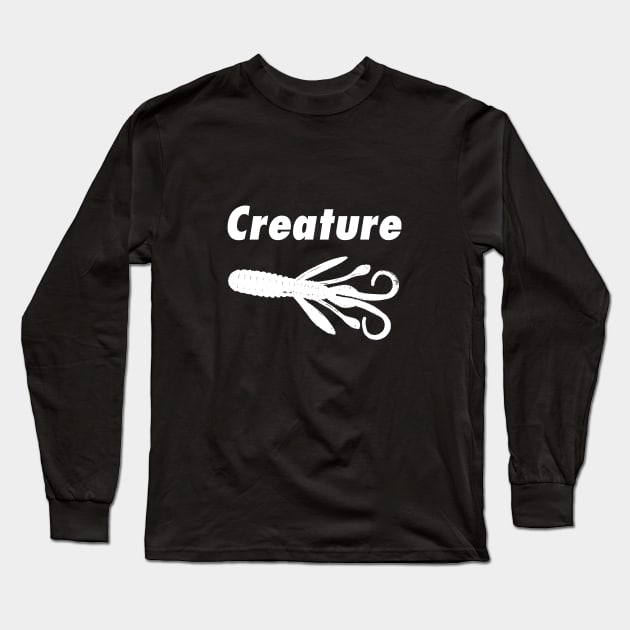 Creature tacklebox design white Long Sleeve T-Shirt by BassFishin